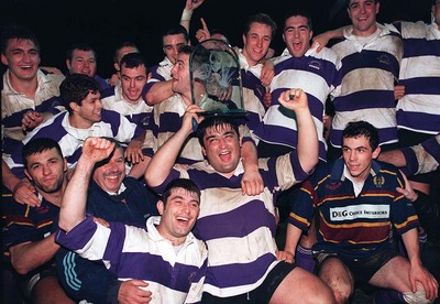 170398 - UWIC v Toulouse - The Times Student Rugby European Championships -  The Toulouse players celebrate with the trophy