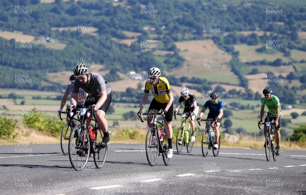 080718 - Velothon Wales - Riders climb up the Tumble