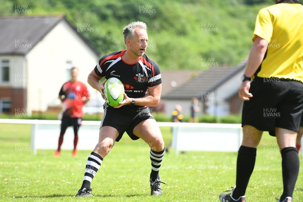 210522 - Veterans Touch Rugby Festival at Ystradgynlais - A general view of action during Vets Touch Rugby Festival