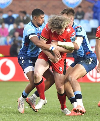 100525 - Vodacom Bulls v Cardiff Rugby - United Rugby Championship -  Dan Thomas of Cardiff with the ball