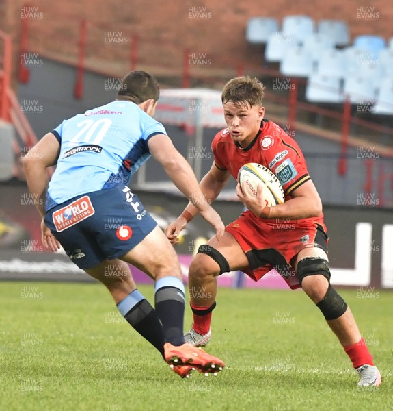 100525 - Vodacom Bulls v Cardiff Rugby - United Rugby Championship -  Alex Mann of Cardiff with the ball