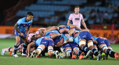 200326 - Vodacom Bulls v Cardiff Rugby - United Rugby Championship - A scrum