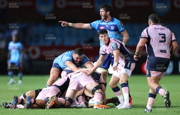 200326 - Vodacom Bulls v Cardiff Rugby - United Rugby Championship - Ellis Bevan of Cardiff