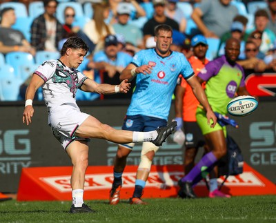 270424 - Vodacom Bulls v Ospreys - United Rugby Championship - Jack Walsh of Ospreys kicks 