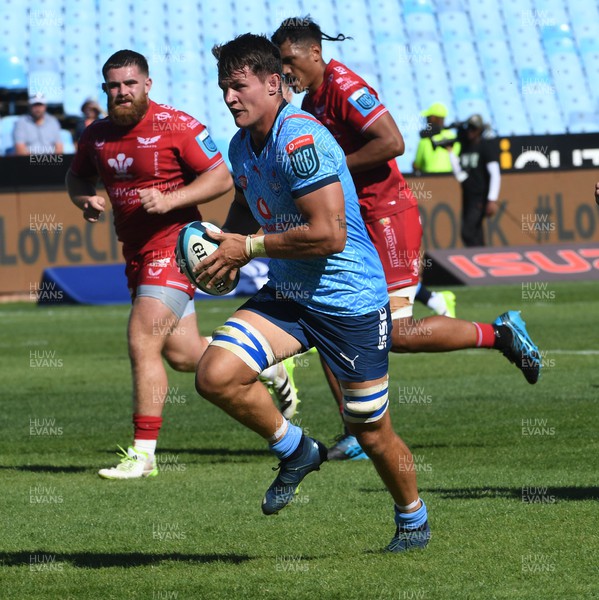 180322 - Vodacom Bulls v Scarlets - United Rugby Championship - Elrigh Louw of the Bulls in action