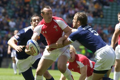22.05.11 Wales v France, Twickenham Sevens ... Gareth Davies during the game. 