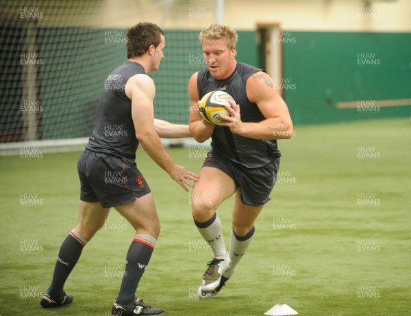 10.07.08 - Wales Sevens Training - Andy Powell in action during training. 