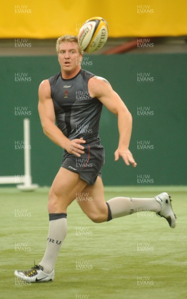 10.07.08 - Wales Sevens Training - Andy Powell in action during training. 
