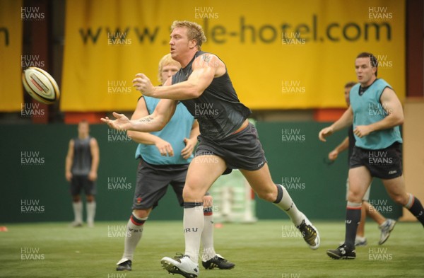 10.07.08 - Wales Sevens Training - Andy Powell in action during training. 