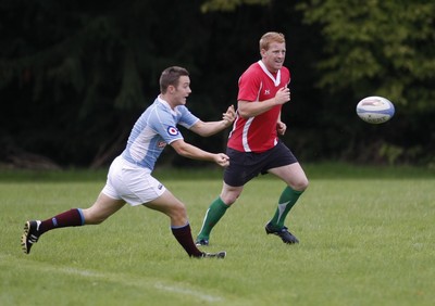 07.09.10 Wales 7's Commonwealth Training Squad -  Lloyd Phillips runs through defensive drills with The RAF 7's team during squad training at RAF Halten.  