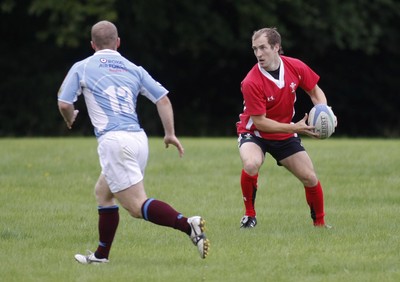 07.09.10 Wales 7's Commonwealth Training Squad -  Lee Williams in action against The RAF 7's team during squad training at RAF Halten. 