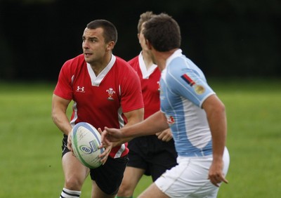 07.09.10 Wales 7's Commonwealth Training Squad -  Nicky Griffiths in action against RAF 7's team during squad training at RAF Halten. 