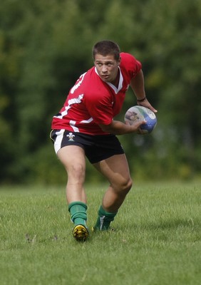 07.09.10 Wales 7's Commonwealth Training Squad -  Rhys Jones in action during squad training at RAF Halten. 