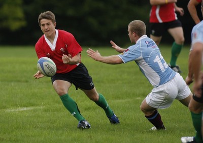 07.09.10 Wales 7's Commonwealth Training Squad -  Lee Williams in action against The RAF 7's team during squad training at RAF Halten. 