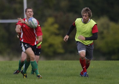 07.09.10 Wales 7's Commonwealth Training Squad -   Rhys Jones in action during squad training at RAF Halten. 
