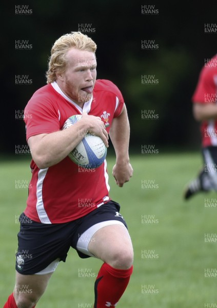 07.09.10 Wales 7's Commonwealth Training Squad -  Richie Pugh in action during squad training at RAF Halten. 