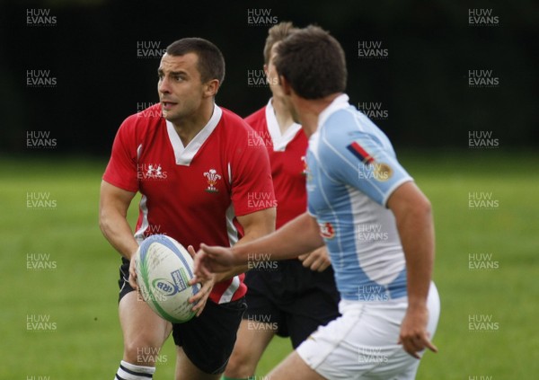 07.09.10 Wales 7's Commonwealth Training Squad -  Nicky Griffiths in action against RAF 7's team during squad training at RAF Halten. 