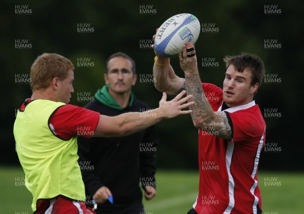 07.09.10 Wales 7's Commonwealth Training Squad -  Lloyd Phillips & Craig Hill in action during squad training at RAF Halten. 