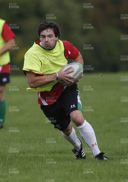 07.09.10 Wales 7's Commonwealth Training Squad -  Adam Hughes in action during squad training at RAF Halten. 