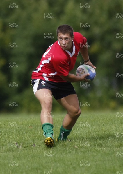 07.09.10 Wales 7's Commonwealth Training Squad -  Rhys Jones in action during squad training at RAF Halten. 