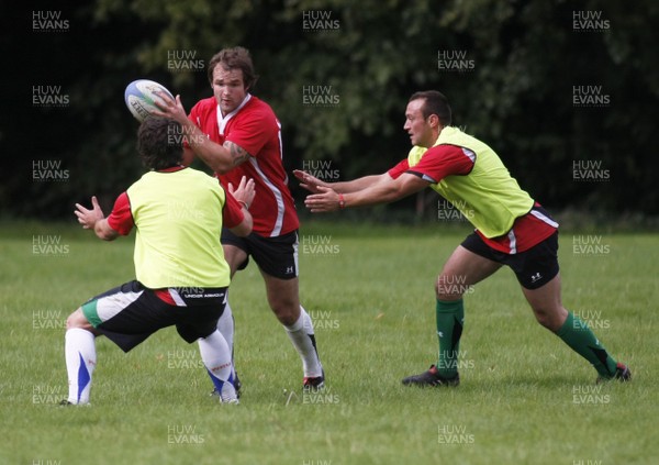 07.09.10 Wales 7's Commonwealth Training Squad -  Rhys Shellard in action during squad training at RAF Halten. 