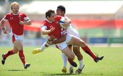 11.10.10 - Wales v Tonga - Commonwealth Games Sevens Delhi 2010 -  Rhys Shellard of Wales. 
