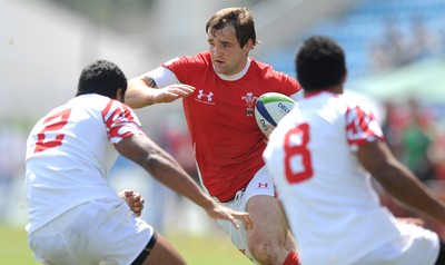 11.10.10 - Wales v Tonga - Commonwealth Games Sevens Delhi 2010 -  Rhys Shellard of Wales. 
