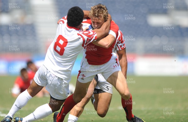 11.10.10 - Wales v Tonga - Commonwealth Games Sevens Delhi 2010 -  Tom Prydie of Wales. 