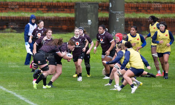 171023 - Wales Women and France Women combined training session - during a combined training session at Rugby League Park in Wellington against France Women ahead of their first matches in WXV1