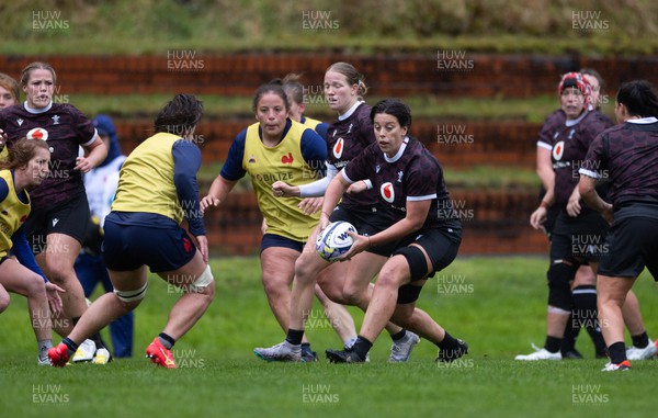 171023 - Wales Women and France Women combined training session - Sioned Harries during a combined training session at Rugby League Park in Wellington against France Women ahead of their first matches in WXV1