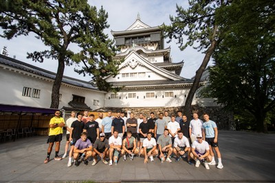260625 - Wales Rugby arrive in Kitakyushu - Wales team photo