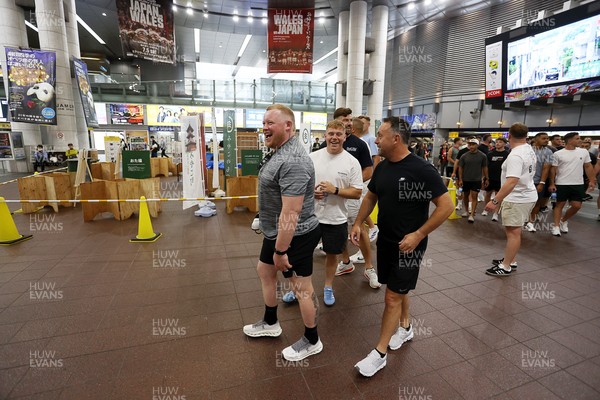 260625 - Wales Rugby arrive in Kitakyushu - Keiron Assiratti and Matt Sherratt