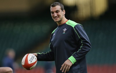 071114 - Wales Captains Run, Cardiff -Wales captain Sam Warburton during the Captains Run at the Millennium Stadium ahead of the game against Australia