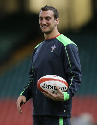 071114 - Wales Captains Run, Cardiff -Wales captain Sam Warburton during the Captains Run at the Millennium Stadium ahead of the game against Australia