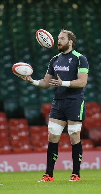 071114 - Wales Captains Run, Cardiff -Wales' Alun Wyn Jones during the Captains Run at the Millennium Stadium ahead of the game against Australia