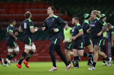 071114 - Wales Captains Run, Cardiff -Wales' George North during the Captains Run at the Millennium Stadium ahead of the game against Australia