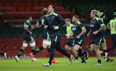 071114 - Wales Captains Run, Cardiff -Wales' George North during the Captains Run at the Millennium Stadium ahead of the game against Australia