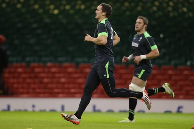 071114 - Wales Captains Run, Cardiff -Wales' George North during the Captains Run at the Millennium Stadium ahead of the game against Australia