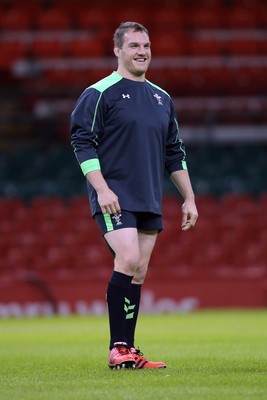 071114 - Wales Captains Run, Cardiff -Wales' Gethin Jenkins during the Captains Run at the Millennium Stadium ahead of the game against Australia