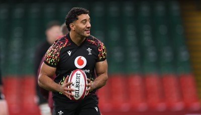 200226 - Wales Captain’s run - Gabriel Hamer-Webb of Wales during Captain’s run ahead of their Six Nations match against Scotland