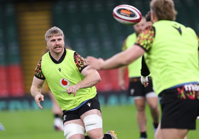 200226 - Wales Captain’s run - Aaron Wainwright of Wales during Captain’s run ahead of their Six Nations match against Scotland