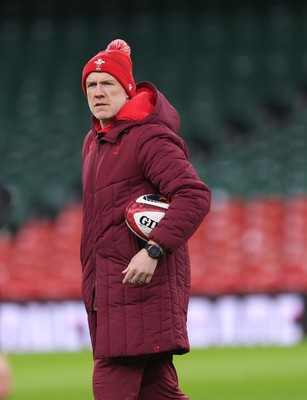 200226 - Wales Captain’s run - Wales head coach Steve Tandy during Captain’s run ahead of their Six Nations match against Scotland