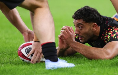200226 - Wales Captain’s run - Gabriel Hamer-Webb of Wales during Captain’s run ahead of their Six Nations match against Scotland