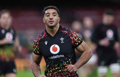 200226 - Wales Captain’s run - Gabriel Hamer-Webb of Wales during Captain’s run ahead of their Six Nations match against Scotland