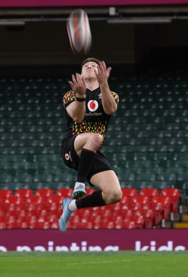 200226 - Wales Captain’s run - Gabriel Hamer-Webb of Wales during Captain’s run ahead of their Six Nations match against Scotland