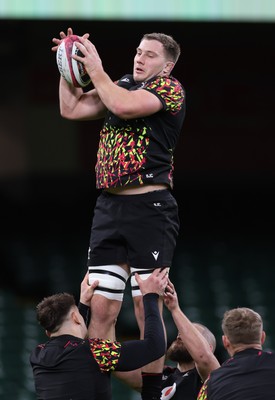 200226 - Wales Captain’s run - Ben Carter of Wales during Captain’s run ahead of their Six Nations match against Scotland