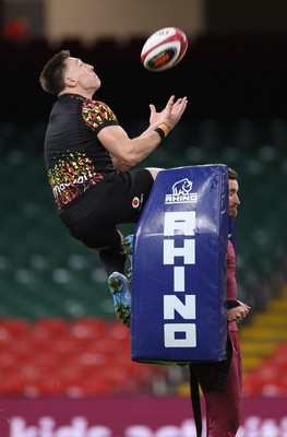 200226 - Wales Captain’s run - Gabriel Hamer-Webb of Wales during Captain’s run ahead of their Six Nations match against Scotland