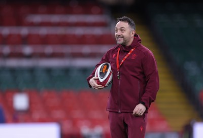 200226 - Wales Captain’s run - Wales assistant coach Matt Sherratt during Captain’s run ahead of their Six Nations match against Scotland