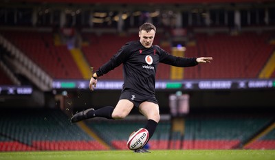 200226 - Wales Captain’s run - Tomos Williams of Wales during Captain’s run ahead of their Six Nations match against Scotland