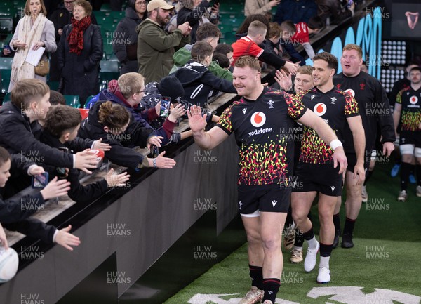 200226 - Wales Captain’s run - Dewi Lake of Wales during Captain’s run ahead of their Six Nations match against Scotland